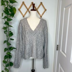 H&M Heathered Cable Knit Sweater